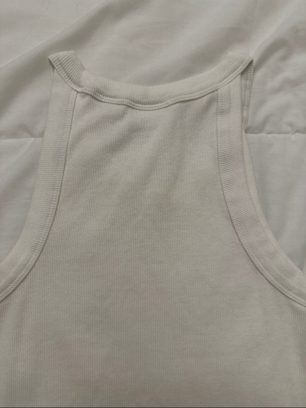 Babaton White Ribbed Tank - Picture 5 of 7